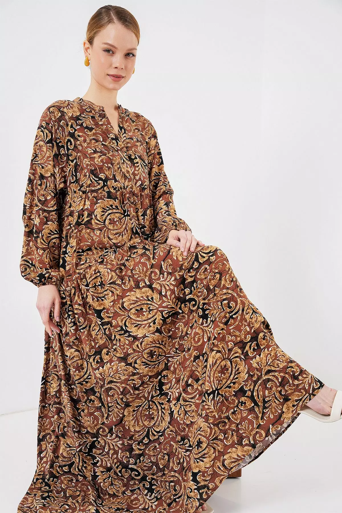 Patterned Modest Dress
