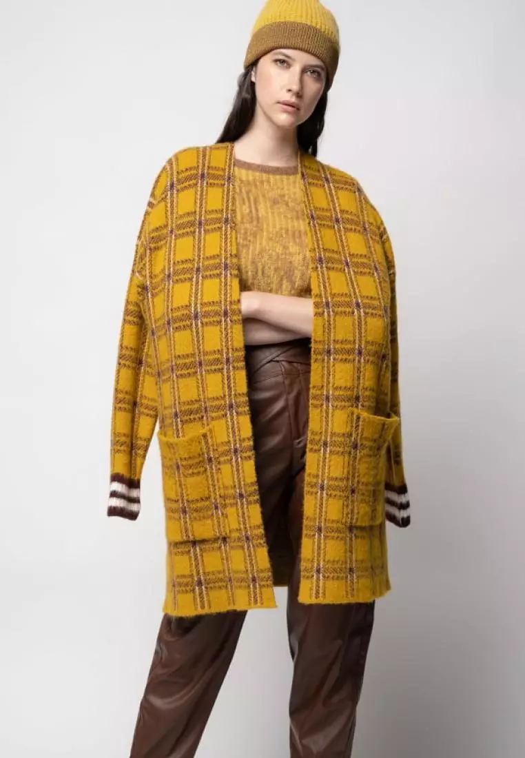 Buy Pinko Long check jacquard cardigan 2025 Online | ZALORA