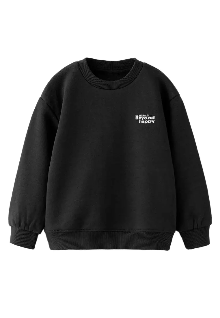 Happy☺︎ ZARA Slogan Printed Sweatshirt 2025 | Buy ZARA Online