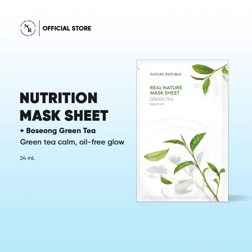 NATURE REPUBLIC [6 PCS] Fresh Herb Cleansing Foam 170ML + Real Nature Mask Sheet 5PCS | Bundle Sabun Cuci Muka + Sheet Mask 5PCS
