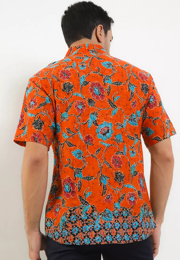 Hem Slim Fit Casual Batik Fashion 3