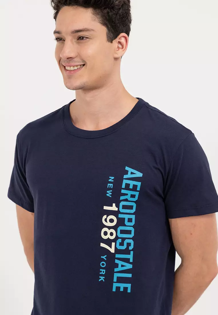 Men's Brand Logo 1987 Tee Navy Blue