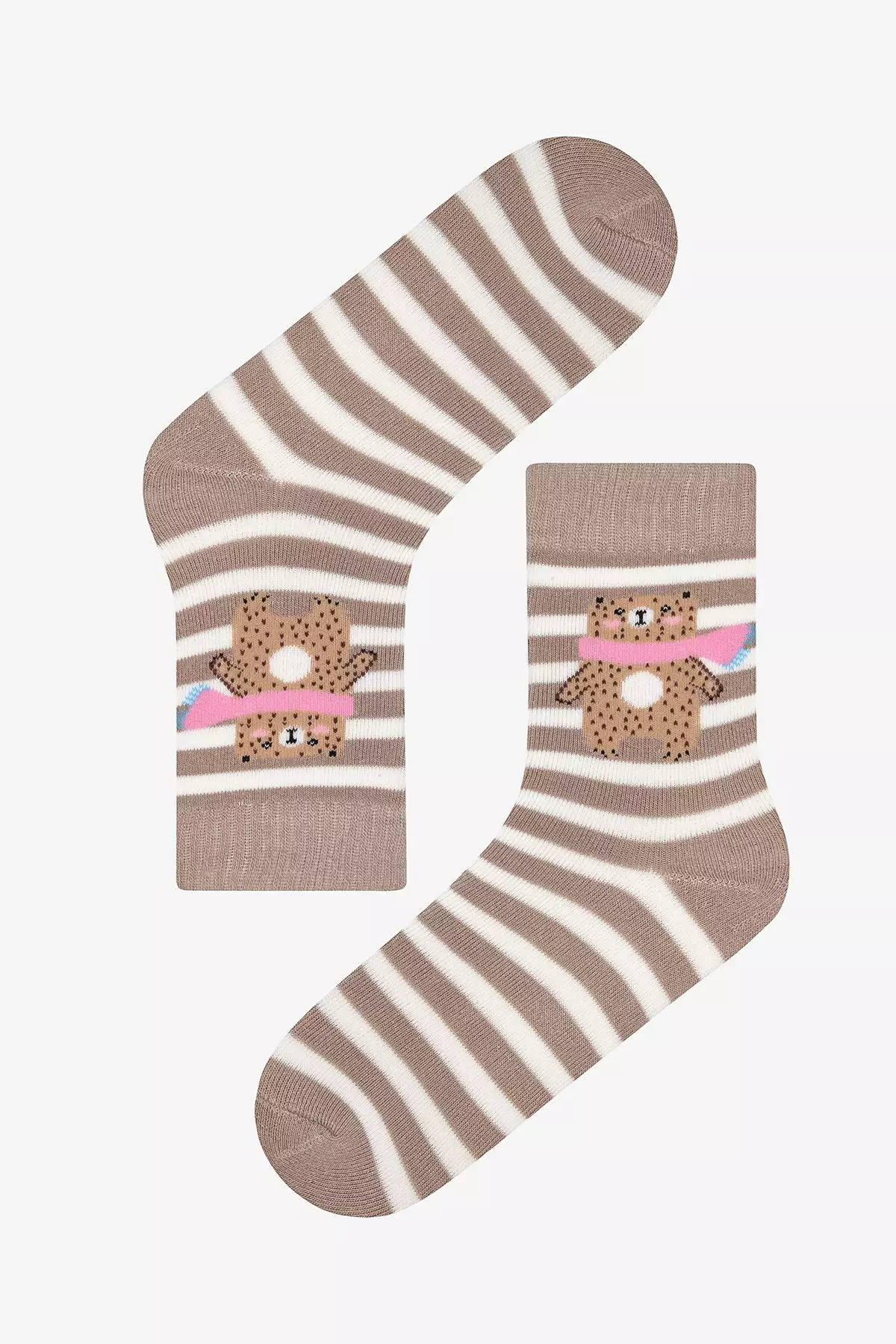 Jual Penti Warm Fluffy Bear 2-Pack Brown Beige Ankle Socks