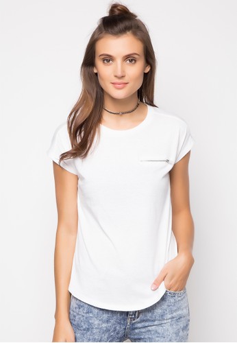 Extended Sleeves Pocket Tee (Off White)
