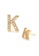 Atrireal gold ÁTRIREAL - Initial "K" Zirconia Stud Earrings in Gold C6F7FAC4023FE1GS_1