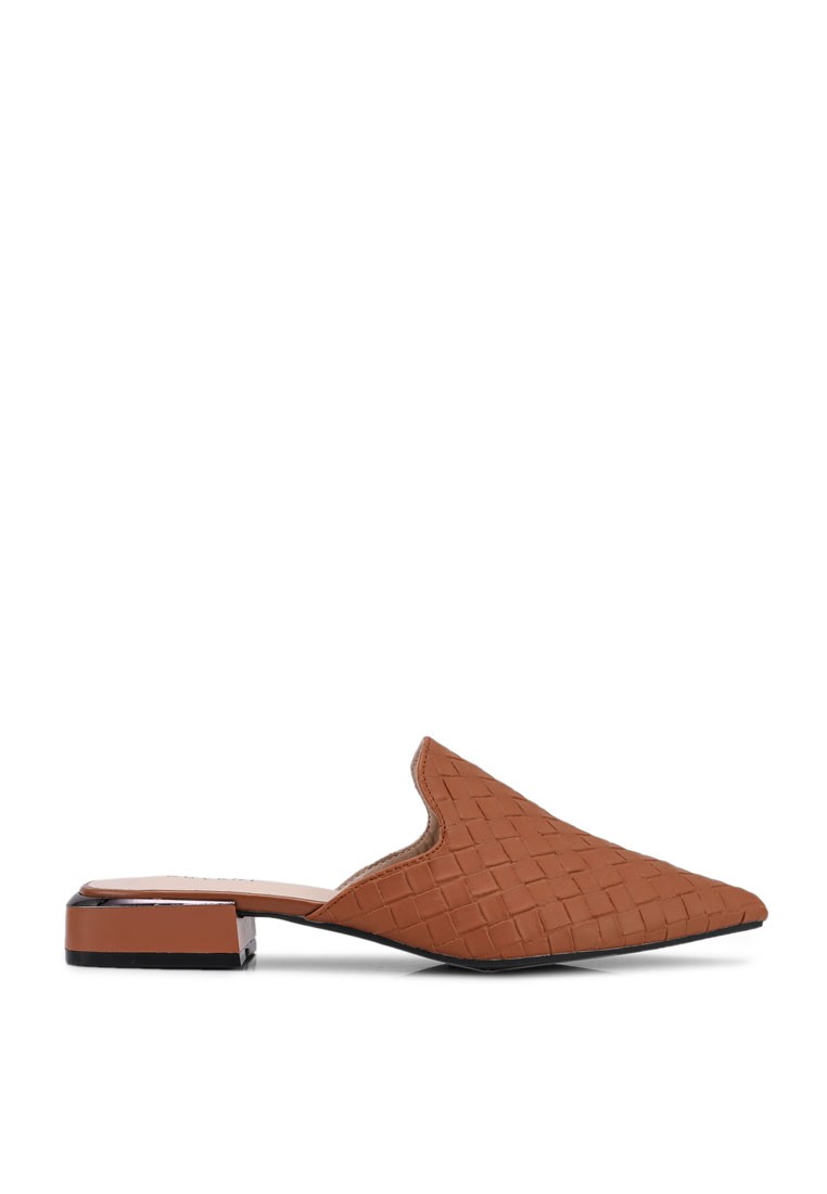 Lattice Embroidery Mules