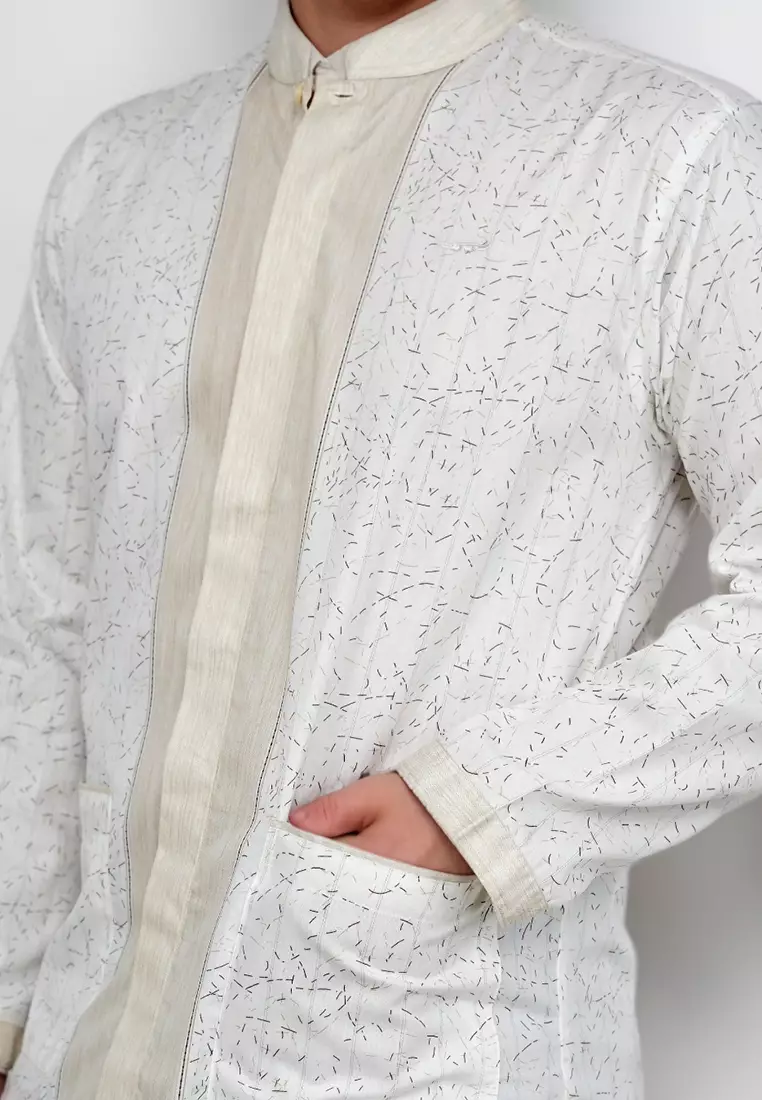 Crocodile KOKO Katun | Lengan Panjang Men Shirt Kemeja Corak Tradisional | Relax Fit 1174