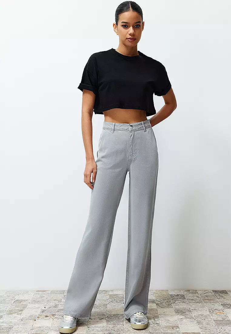 Lyocell High Waist Pants