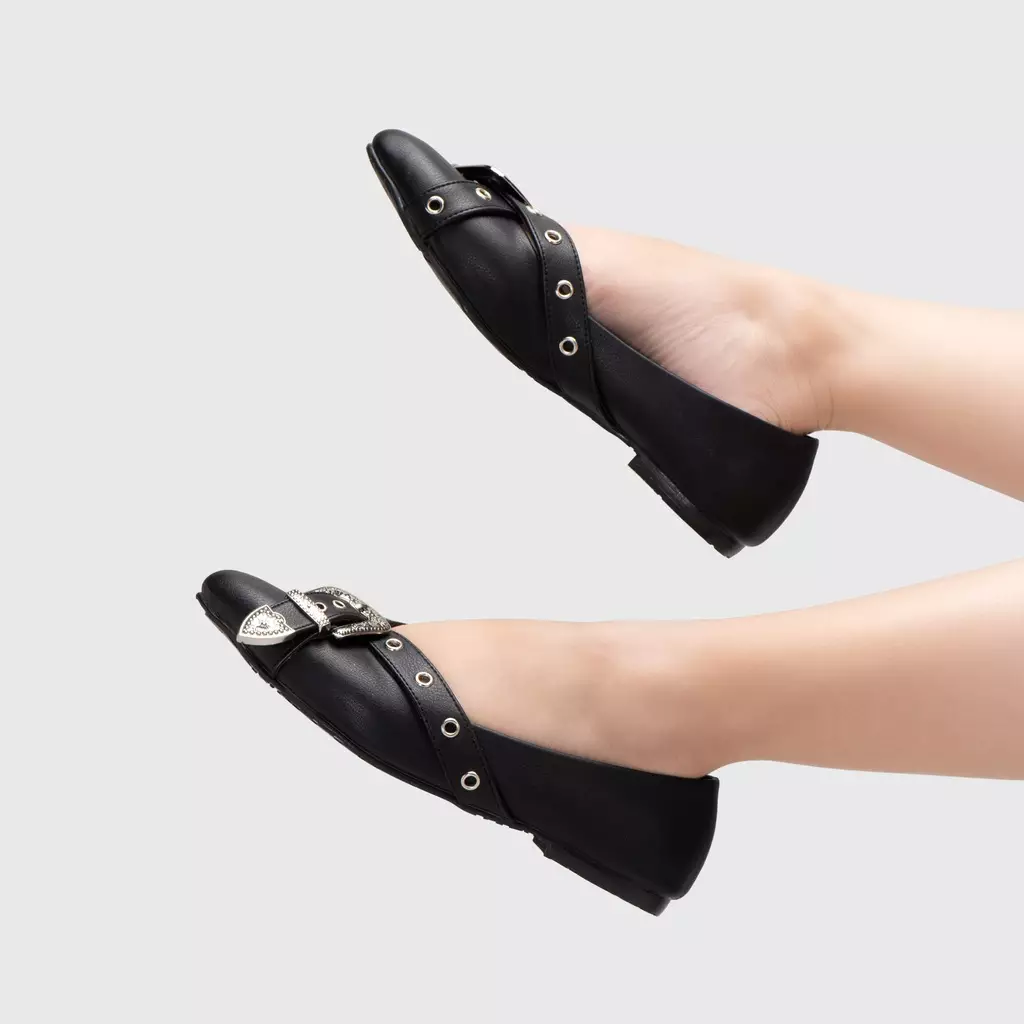 Mufla Flat Shoes Black