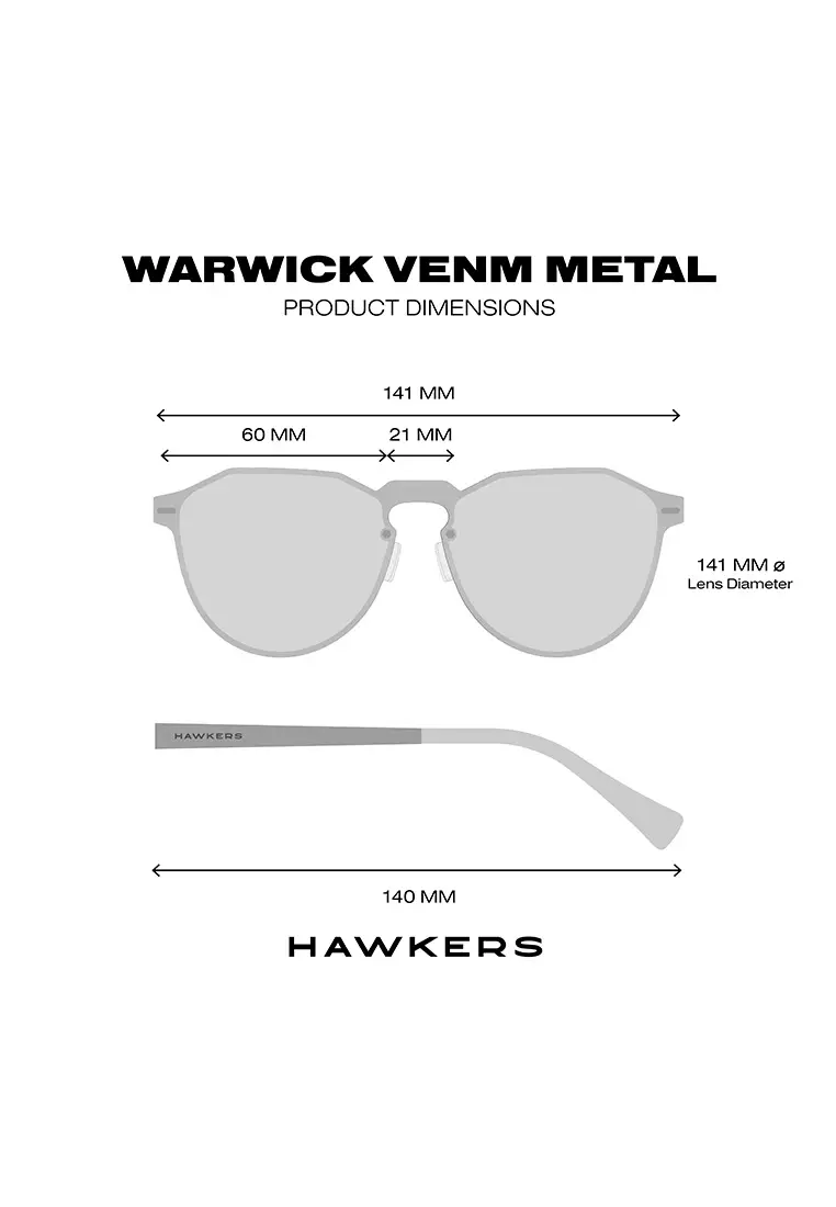 HAWKERS Gold Brown Gradient WARWICK VENM METAL Sunglasses for Men and Women. UV400 Protection. Official Product Designed in Spain