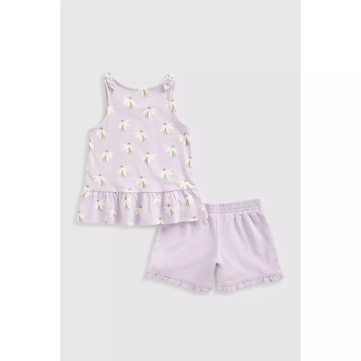Mothercare Summer Top and Shorts Sets - Set Baju Anak Perempuan (Purple Floral)