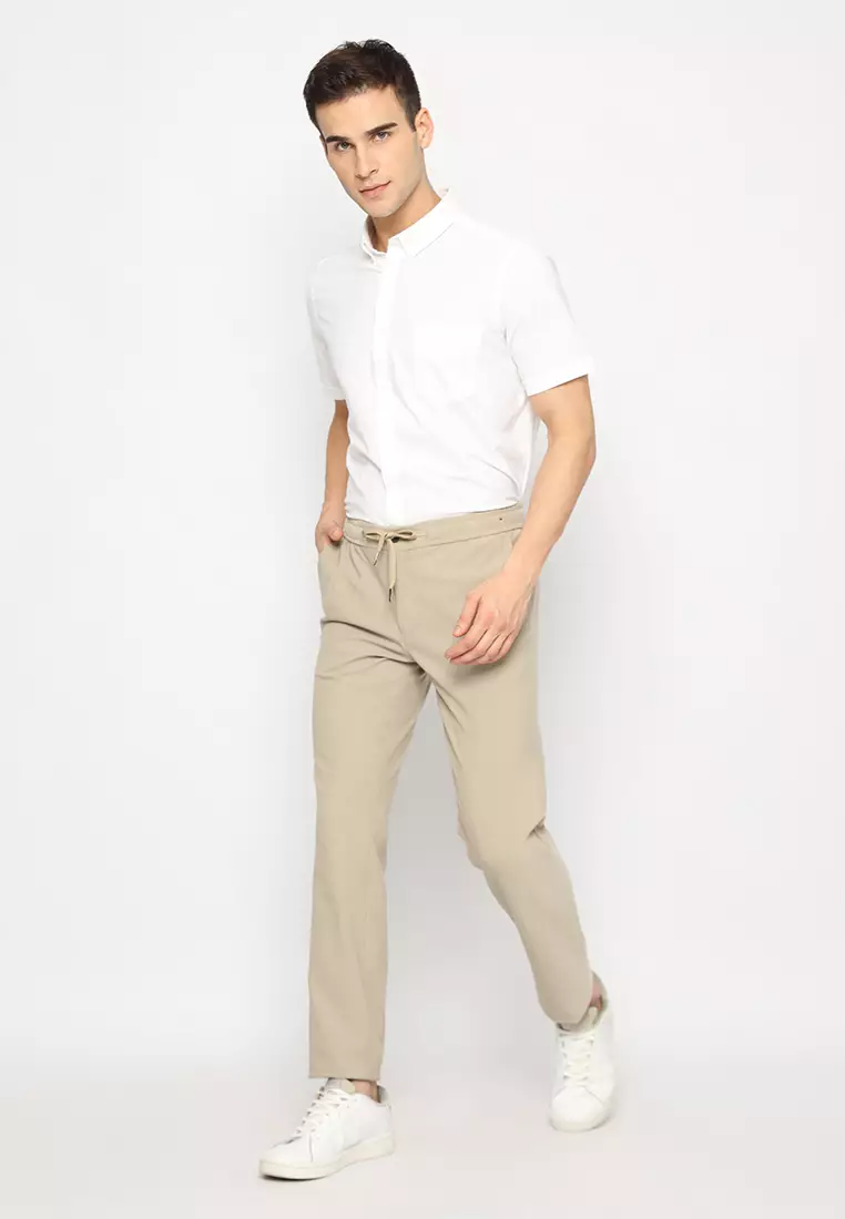 Jobb Active Jerix Celana Panjang Pria Modern Slim Fit Light Khaki