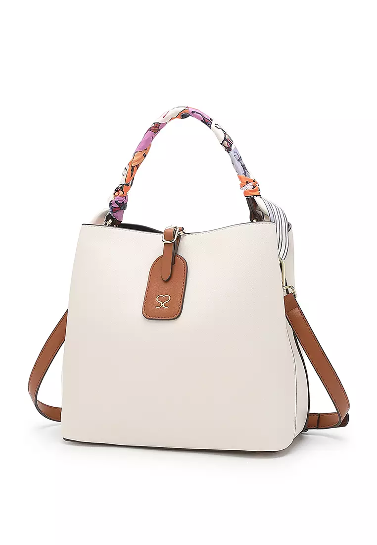 Women's Top Handle Bag / Sling Bag / Crossbody Bag (Tas Selempang / Tas Tangan) - Putih