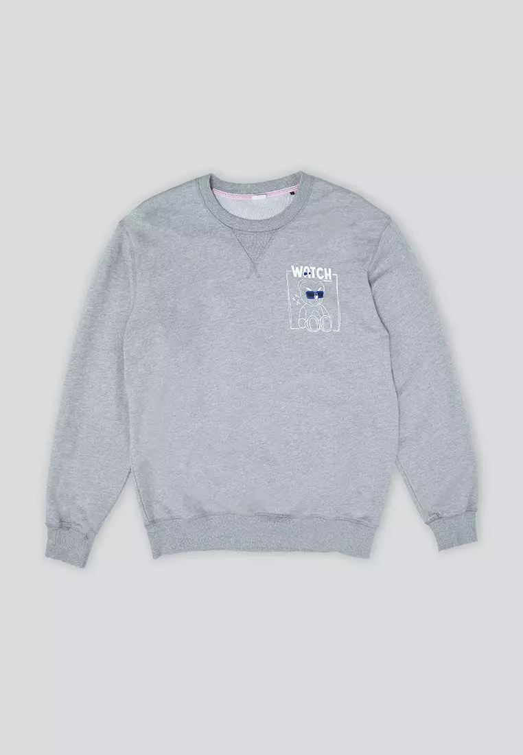 ICELAND LIGHT GREY Sweatshirt Lengan Panjang LS - Top Man Graphic Sweatshirt