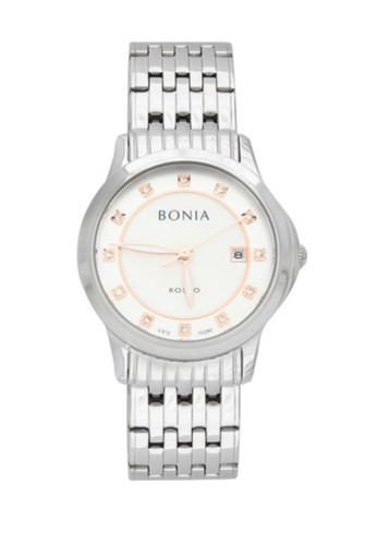 Bonia BNB 10280-2357 Jam Tangan Wanita - Silver White Rose Gold