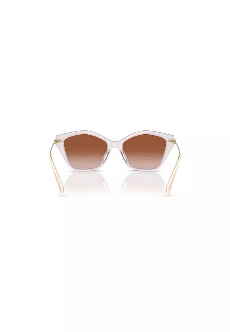 Women's Irregular Frame Brown Acetate Sunglasses - MK2246U