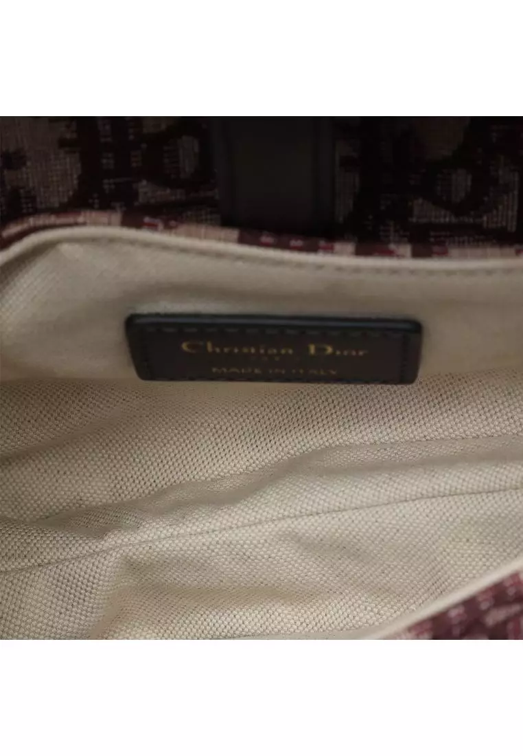 Pre-Loved Dior Mini Oblique Canvas Saddle Bag