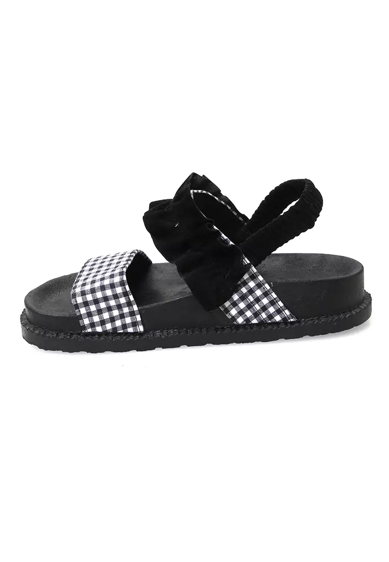 Sendal Wanita Slip On Design Elegant Premium quality - Hitam