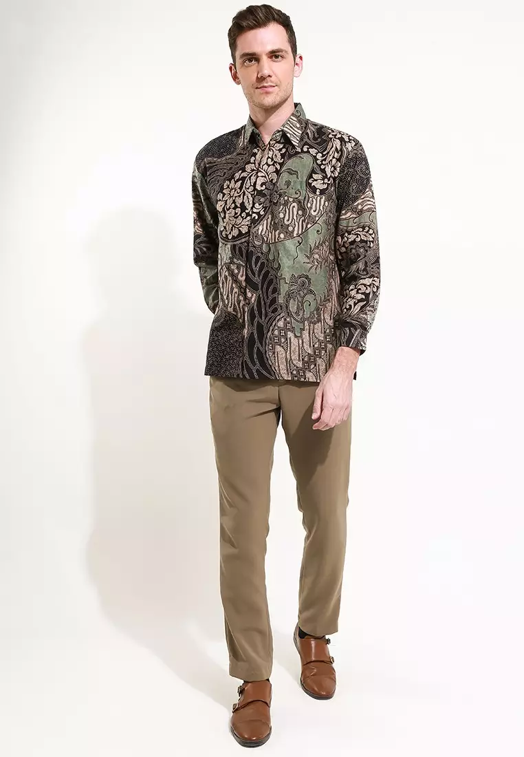 Arkana Kemeja Batik Exclusive Premium Pria Casual Modern Lengan Panjang