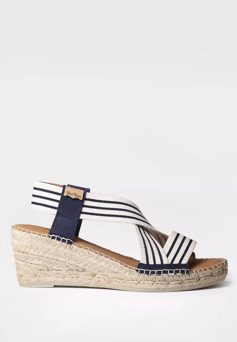 Buy TONI PONS TONI PONS TINA SANDAL TEXTILE ECRU-NAVY Online