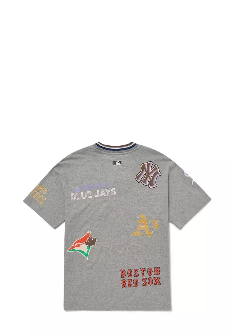 Multi Logo Allover Tshirt MLB Grey