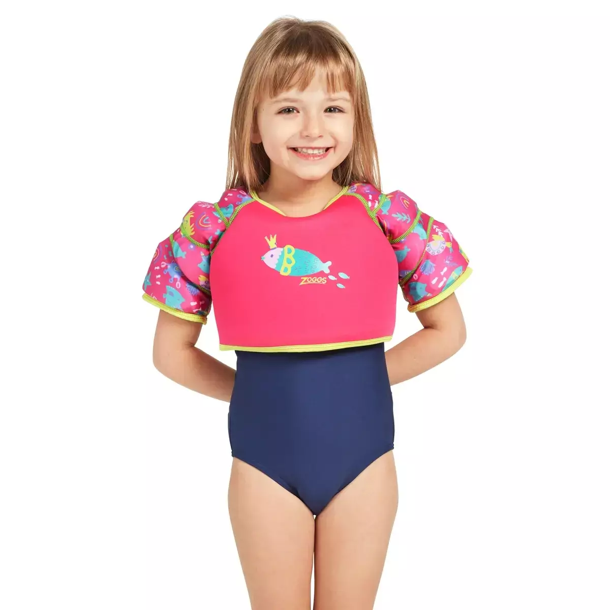 Zoggs Sea Queen Water Wings Vest – Baju Pelampung Anak Perempuan (Pink)