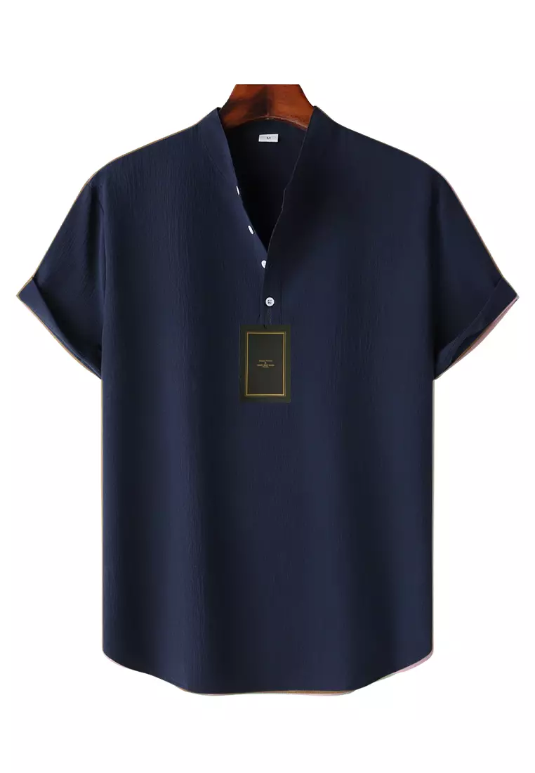 Buy Twenty Eight Shoes Solid Color Stand Collar Shirt YL-PL88 2026