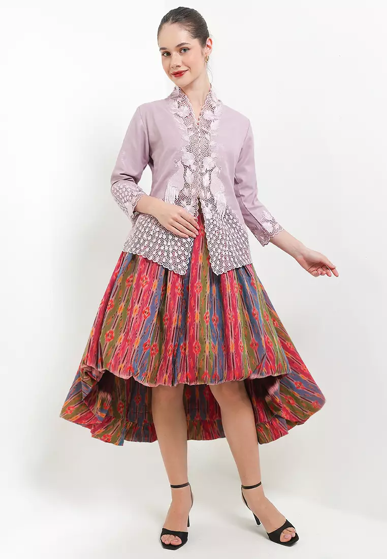 Embroidery Kebaya 7/8-Sleeve>Peacock UniContrast