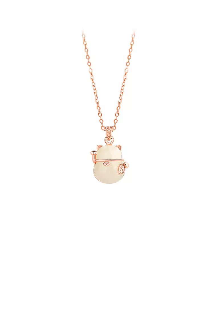 Cat necklace charm sales