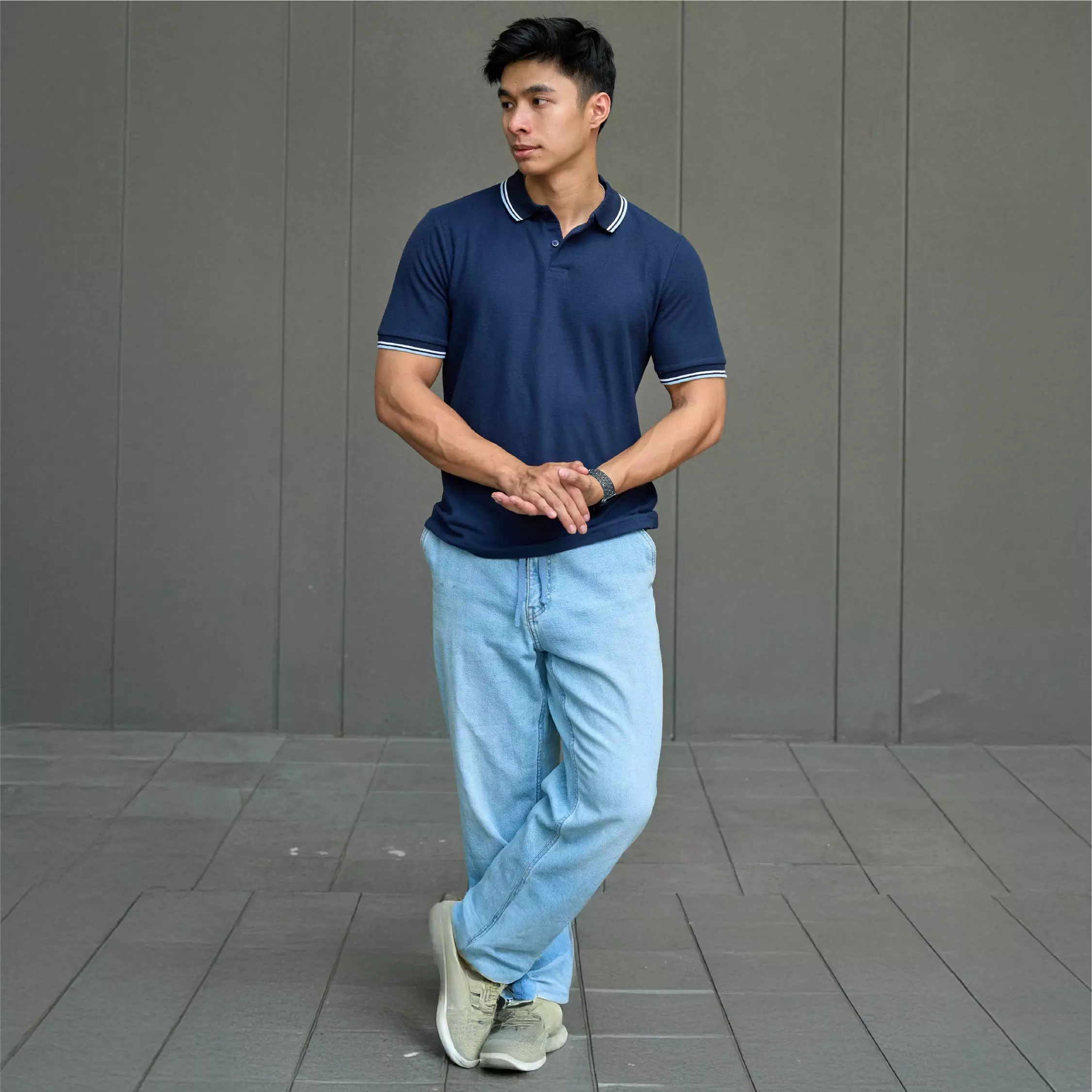 Kale Peter Navy/ Polo Shirt Pria