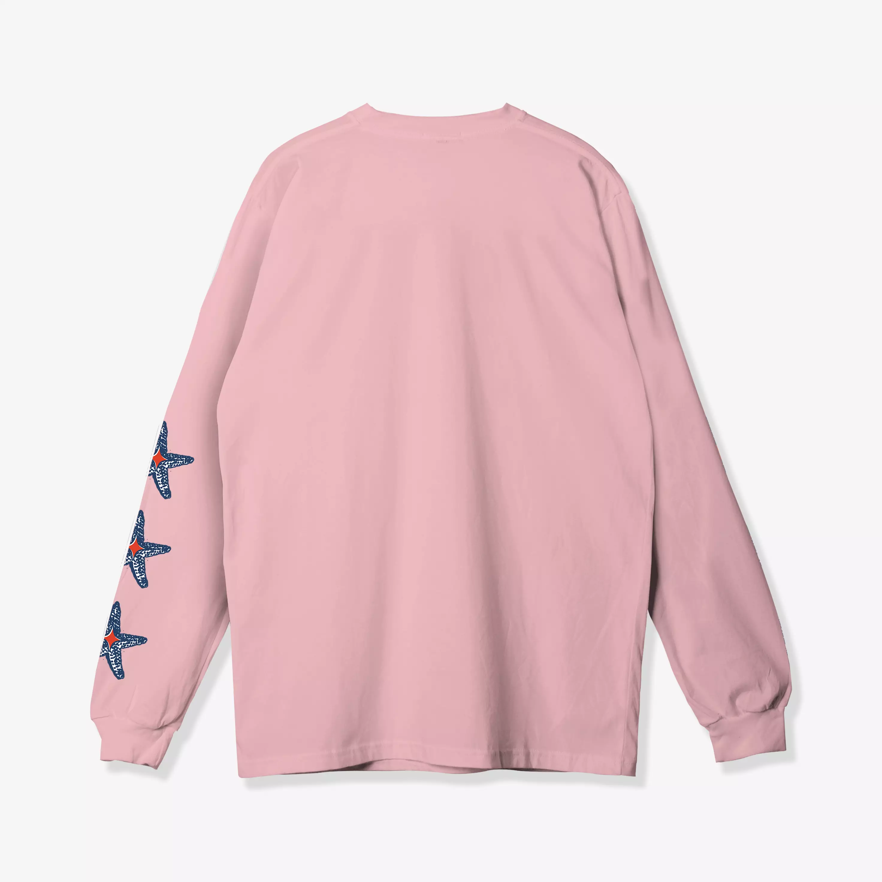 OOTDSUPPLY Longsleeve Golden Hour Dusty PInk & White l Kaos Lengan Panjang Pria dan Wanita LS029