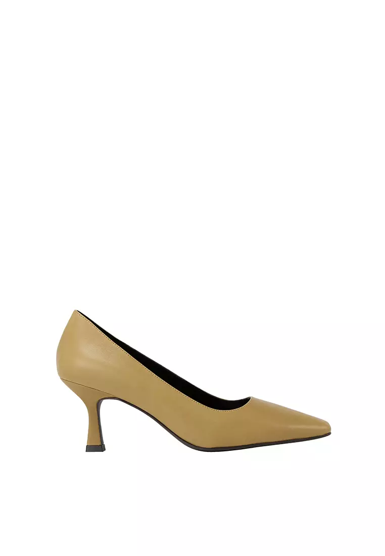 Discount on Beracamy  shoes - SKU: Beracamy Mini Almond Square Kitten Heel - Toffee