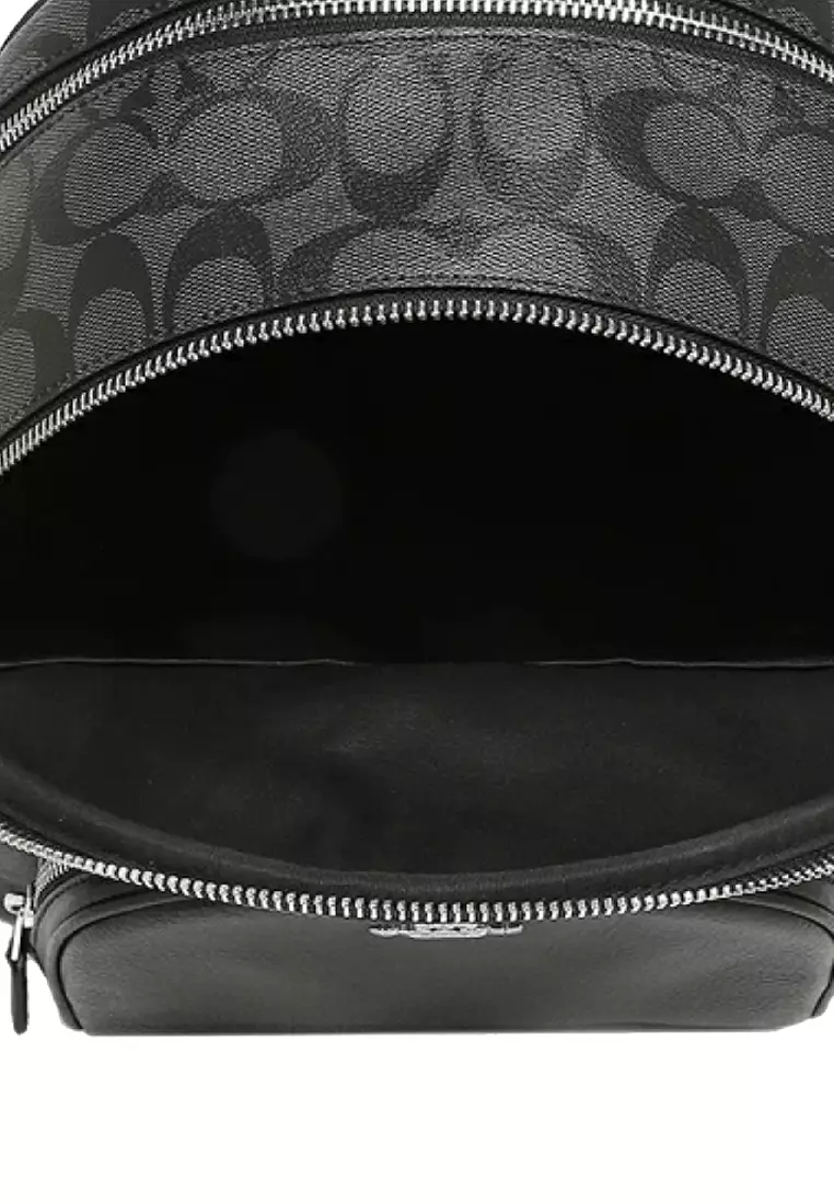 Court Backpack Bag In Signature Canvas in Graphite/ Black 5671