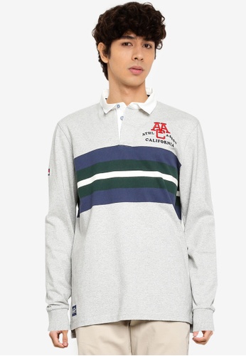 Superdry grey Long Sleeve Jersey Rugby Shirt - Original & Vintage 00F2AAA260EC34GS_1