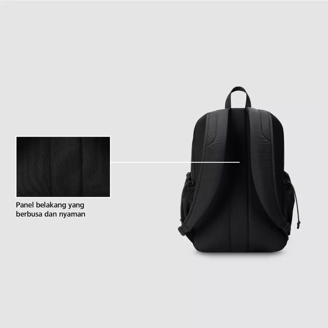 Shilka Vision 1.0 Laptop Backpack 14 Inch Tas Ransel Kerja Kuliah Sekolah Ringan Multifungsi 17 L - Hitam