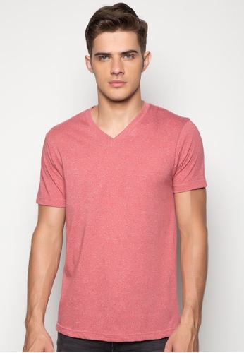 Puritan red V-Neck Colored T-Shirt B16CCAA75C082CGS_1