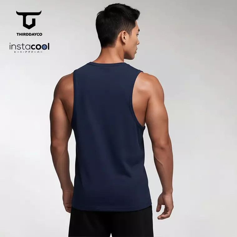 THIRDDAY Kaos Singlet Gym Pria SVN Instacool "doubt" navy MTY56