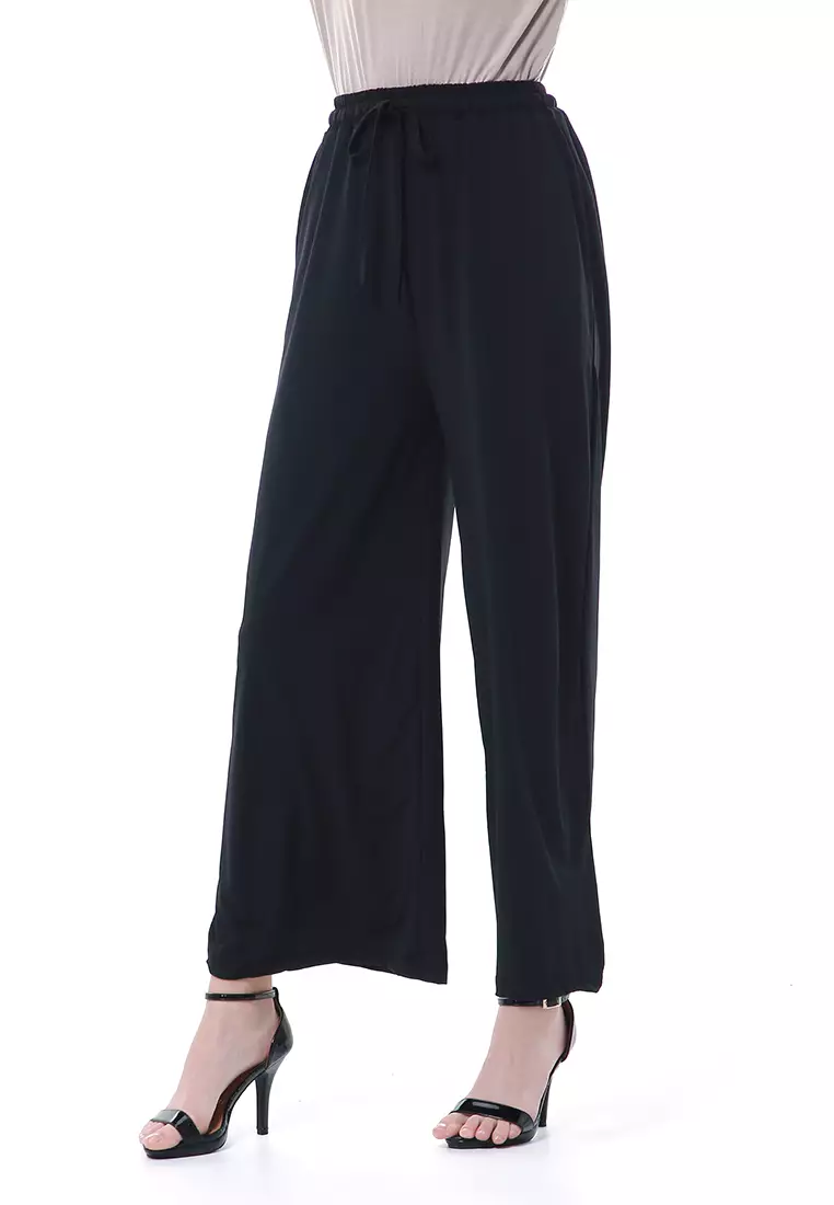 Nana Celana Kulot Bawahan Wanita Regular Fit Premium Quality - Black