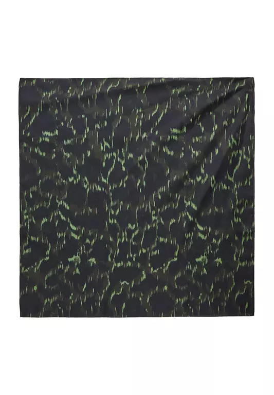 Animal-Print Silk Neck Scarf