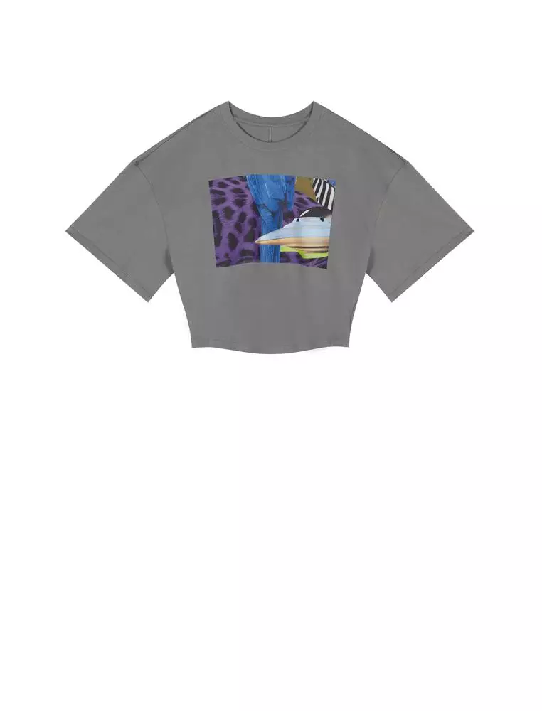 JNBY Women's Cropped Printed T-Shirt