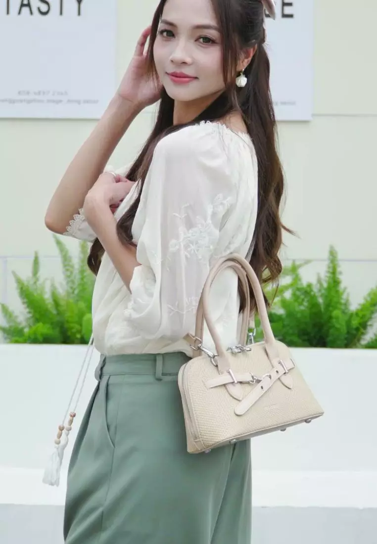 Women's Top Handle Bag / Sling Bag / Crossbody Bag - Khaki