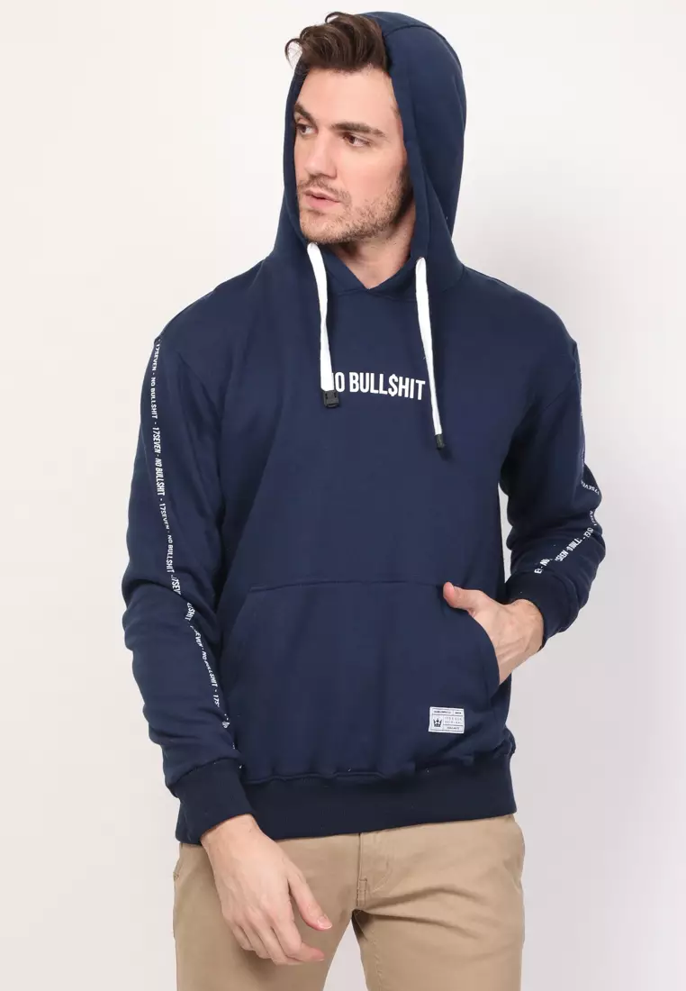HOODIE 0057-NOBULLSHIT-NAVY