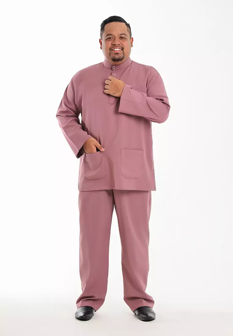Alain Delon Baju Melayu Cekak Musang Dewasa - 19026001-71WistfulMauve