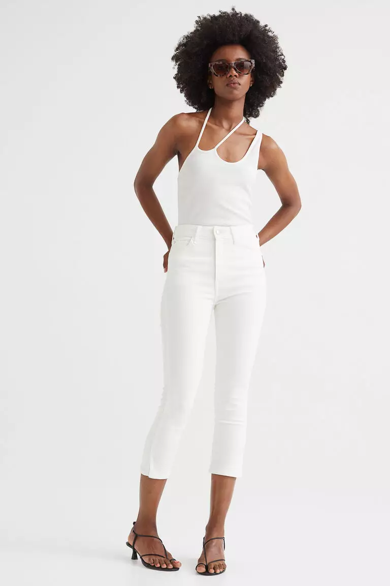 Jual H M Skinny High Cropped Jeans Original 2024 ZALORA Indonesia