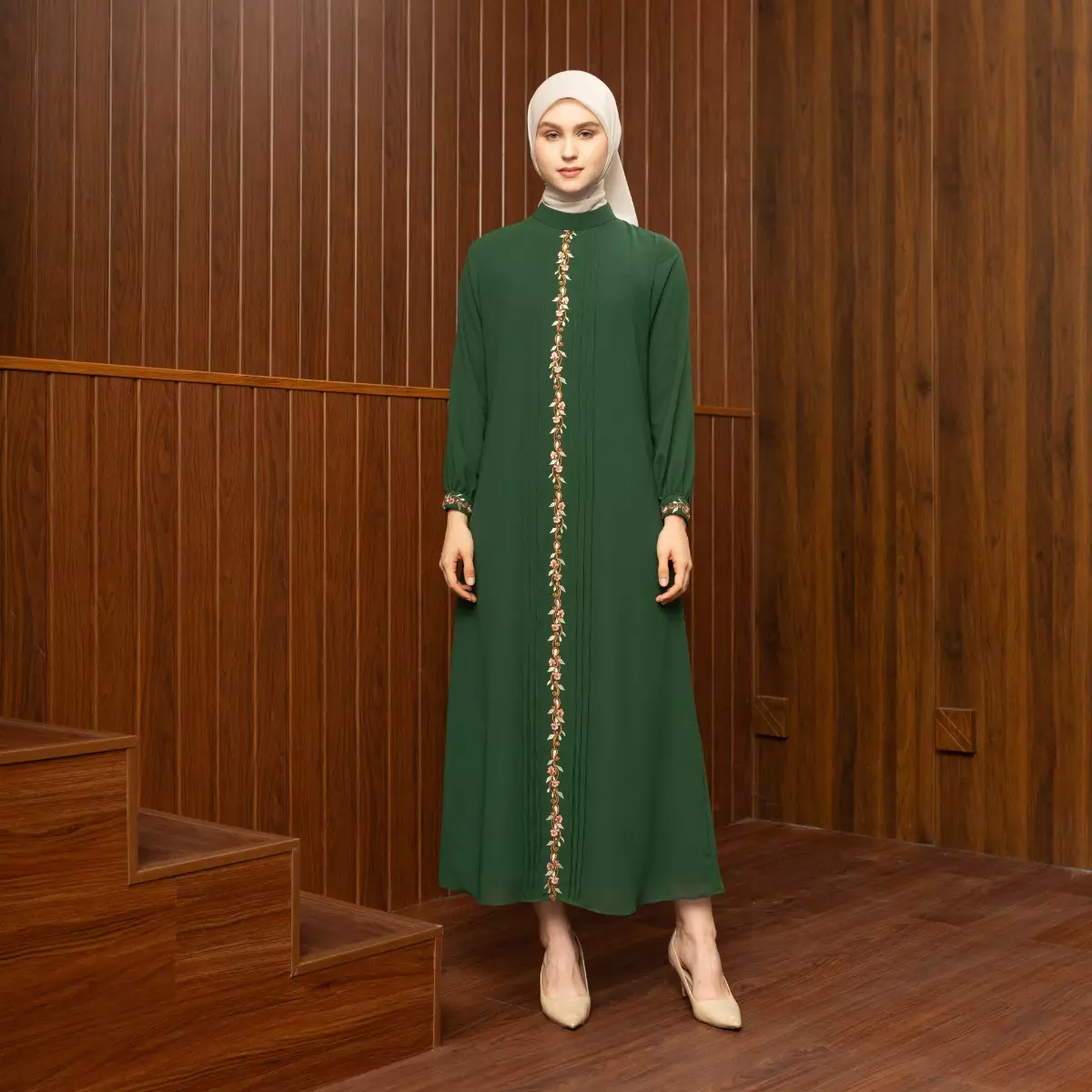 EPC Gamis Keira - Hunter Green - Embroidery Collection