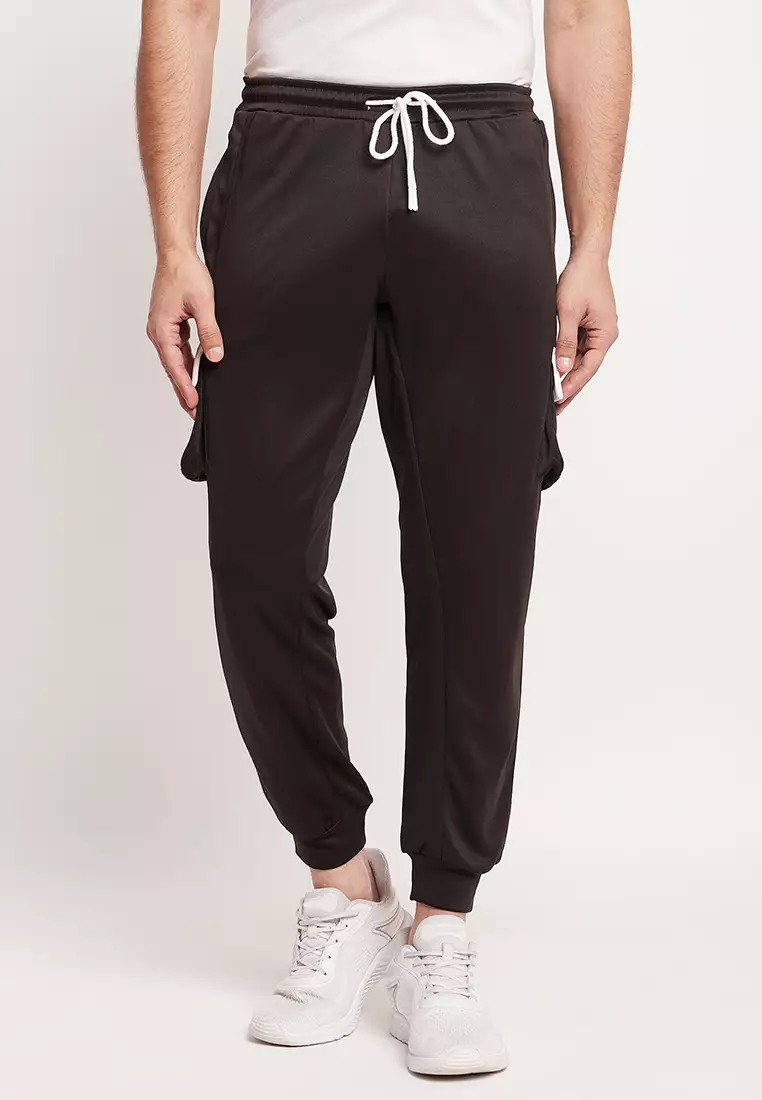 Mens Black Active Workout/Running Jogger Pants