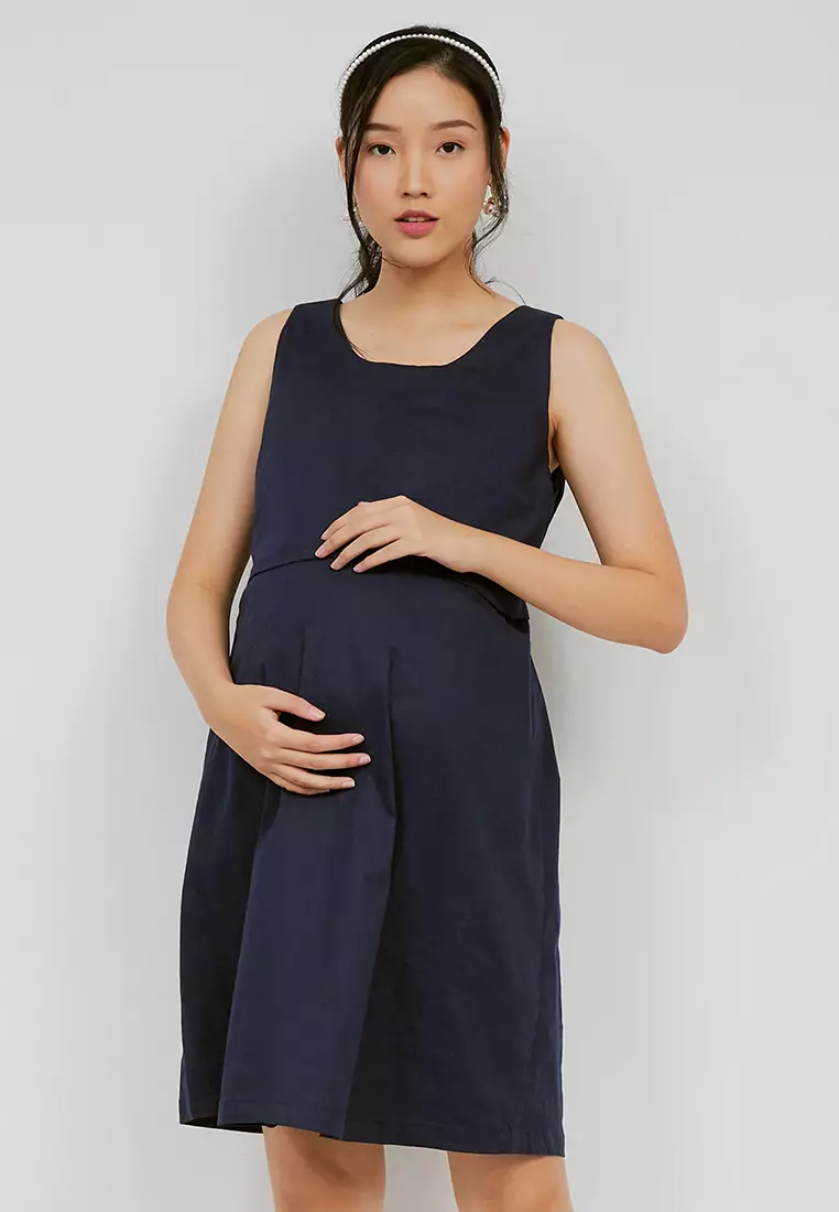 Buy Chantilly Chantilly Maternity/Nursing Dress Resya in Navy 2024 Online