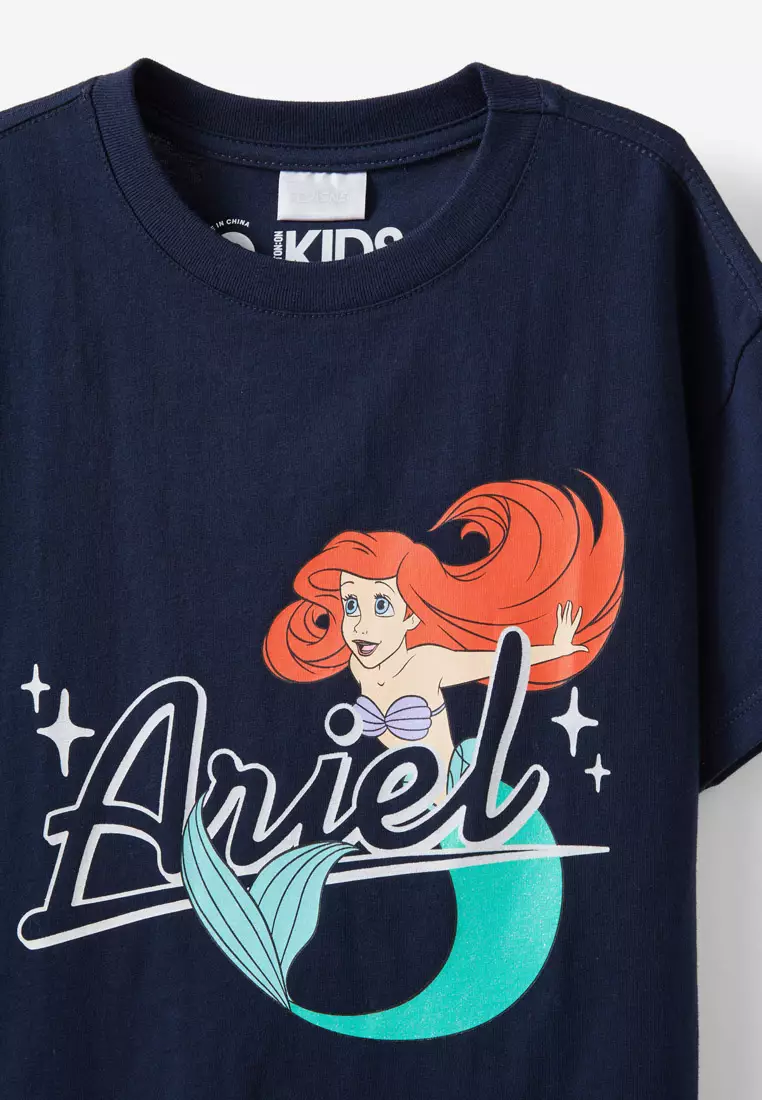 Buy Cotton On Kids Little Mermaid Drop Shoulder Short Sleeve T