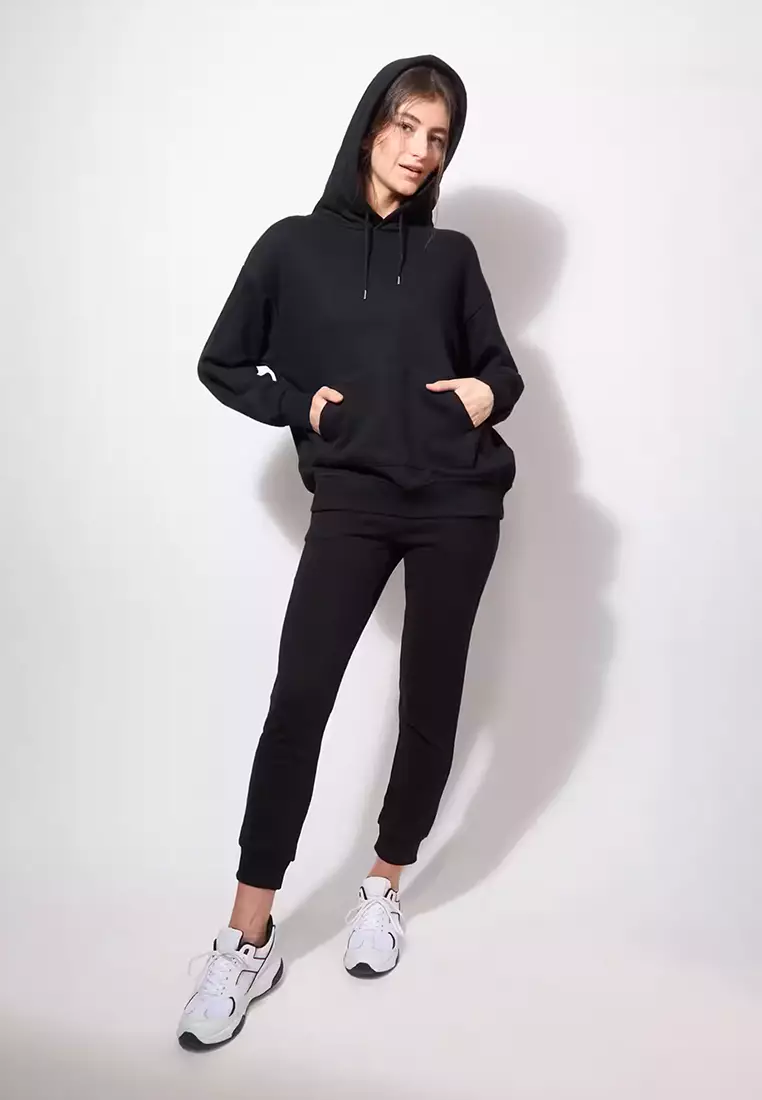 Elasticated Ribbed Band Sweatpants For Women