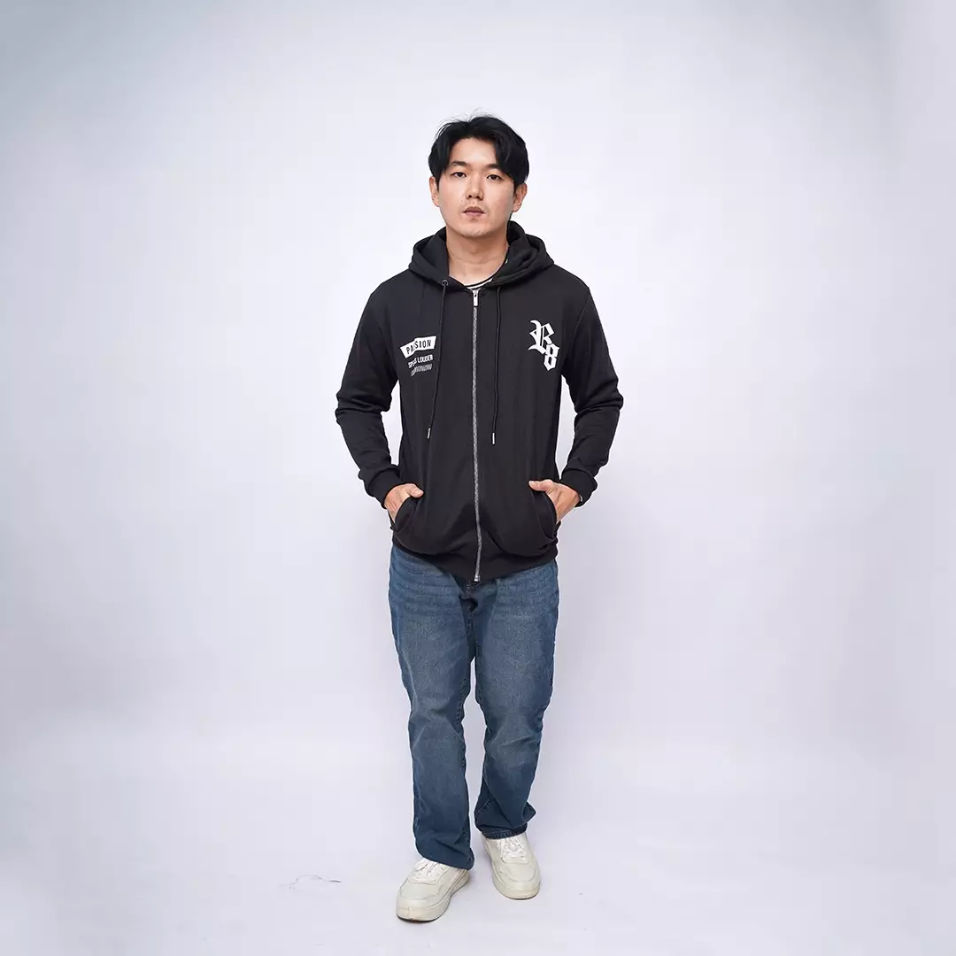 Ryusei Jaket Pria Passion Black